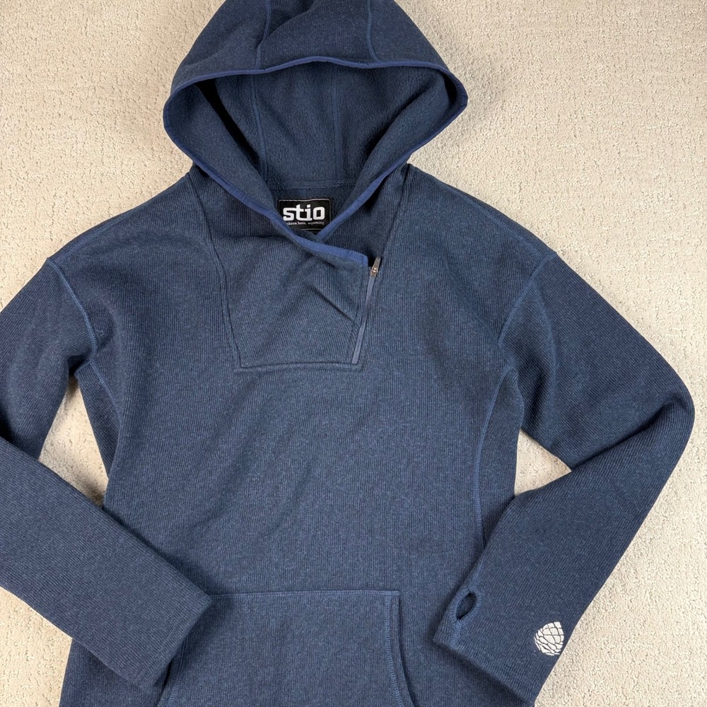 Stio Jackson Hole Womens Pullover Hoodie Recycled Polyester Blue Size M - Picture 5 of 10